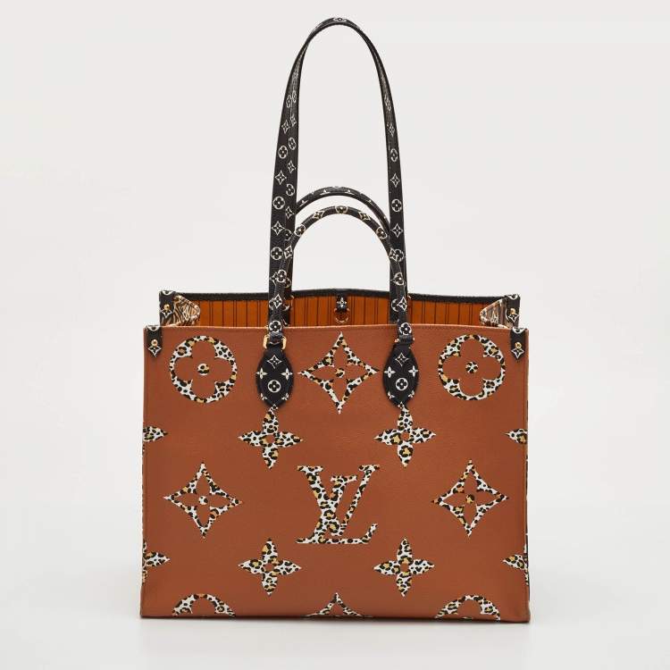 Pre Owned Louis Vuitton Jungle Onthego GM Jungle Giant Monogram Canvas Tote