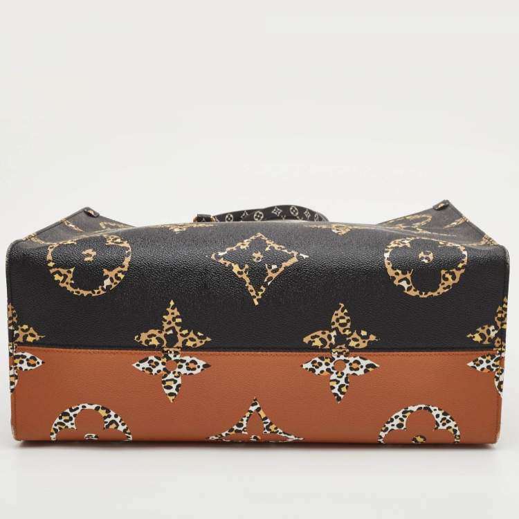 Pre Owned Louis Vuitton Jungle Onthego GM Jungle Giant Monogram Canvas Tote