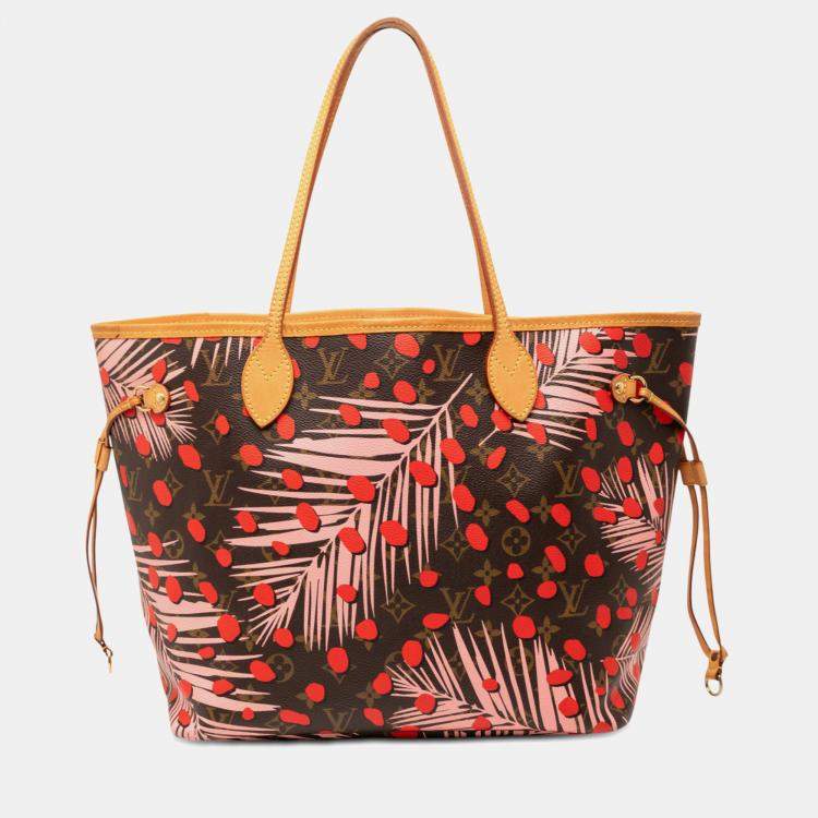 Pre Owned Louis Vuitton Brown Monogram Jungle Dots Neverfull MM