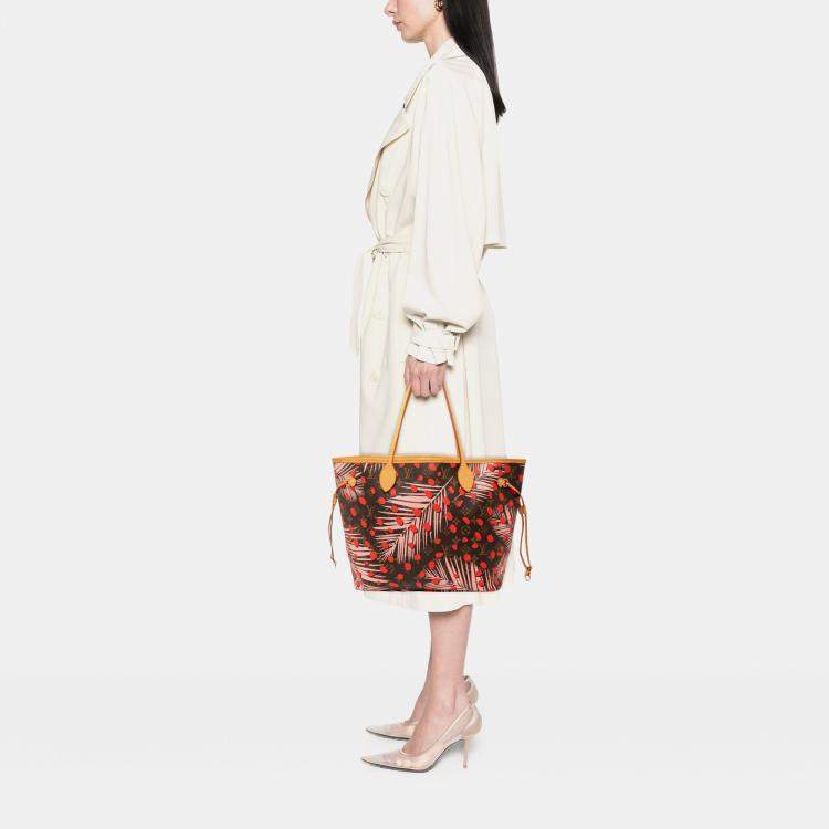 Pre Owned Louis Vuitton Brown Monogram Jungle Dots Neverfull MM