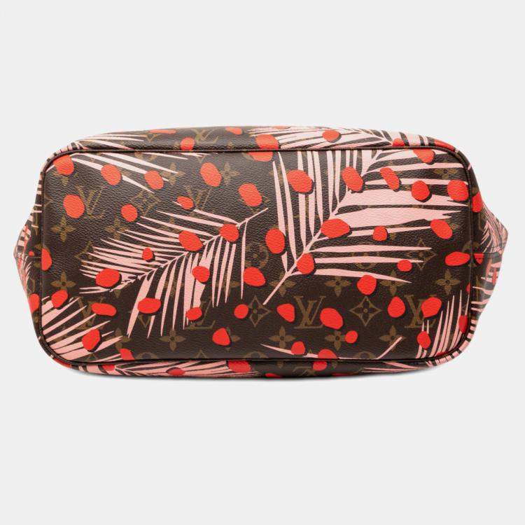 Pre Owned Louis Vuitton Brown Monogram Jungle Dots Neverfull MM