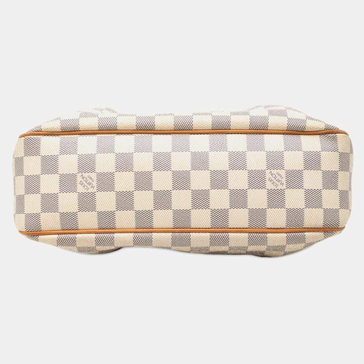 Pre Owned Louis Vuitton White Damier Azur Siracusa PM