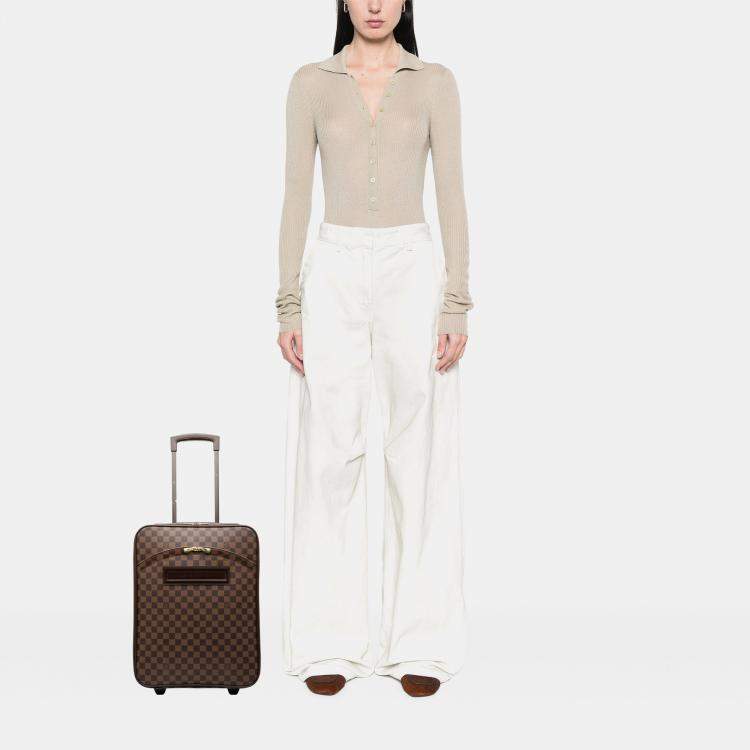 Pre Owned Louis Vuitton Brown Damier Ebene Pegase Legere 45