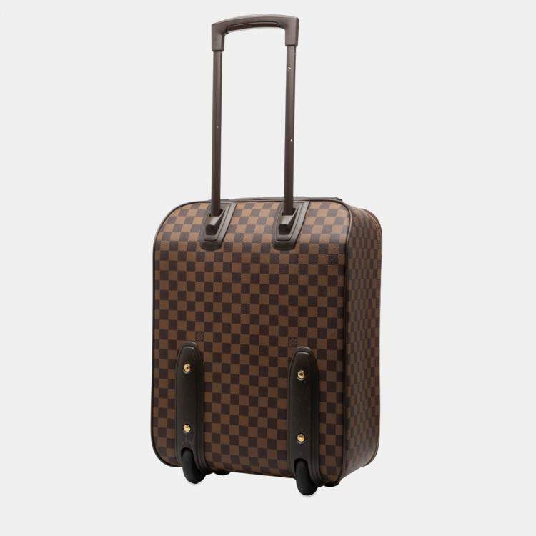 Pre Owned Louis Vuitton Brown Damier Ebene Pegase Legere 45