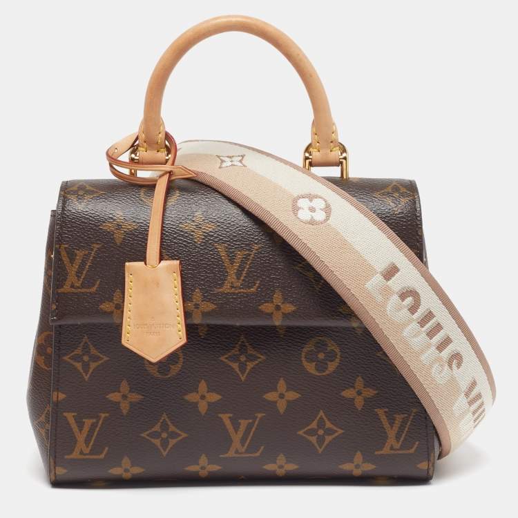 Pre Owned Louis Vuitton Cluny Mini Monogram Canvas Top Handle Bag