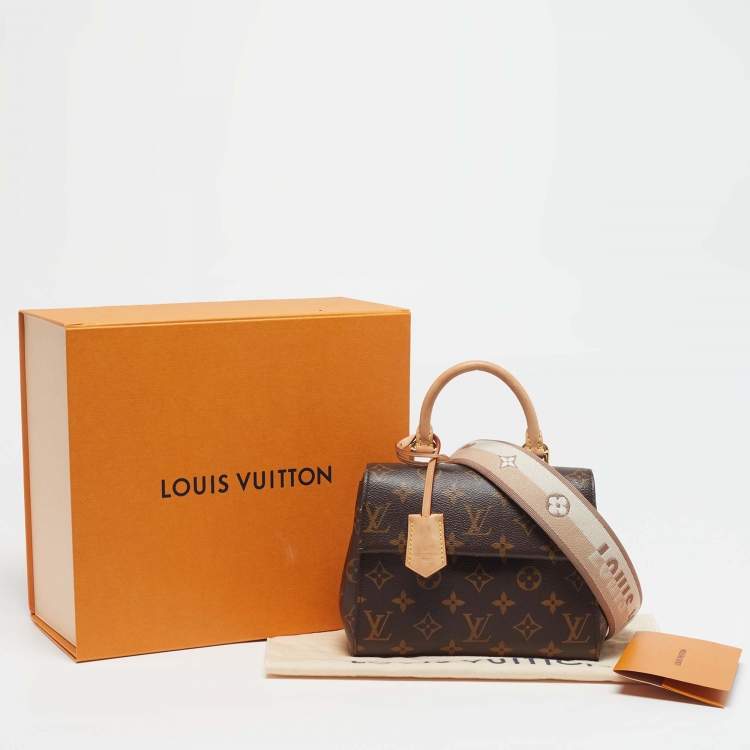 Pre Owned Louis Vuitton Cluny Mini Monogram Canvas Top Handle Bag