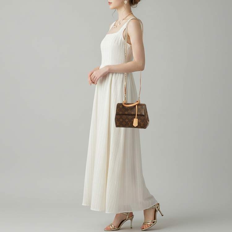 Pre Owned Louis Vuitton Cluny Mini Monogram Canvas Top Handle Bag