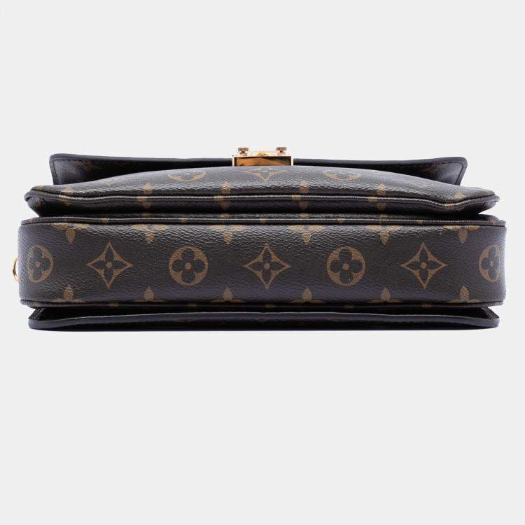 Pre Owned Louis Vuitton Brown Monogram Pochette Metis