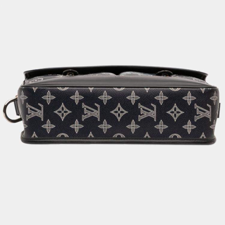 Pre Owned Louis Vuitton Blue Chapman Brothers Monogram Savane Messenger PM