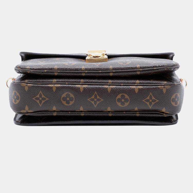 Pre Owned Louis Vuitton Brown Monogram Pochette Metis
