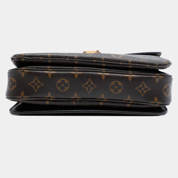 Pre Owned Louis Vuitton Brown Monogram Pochette Metis