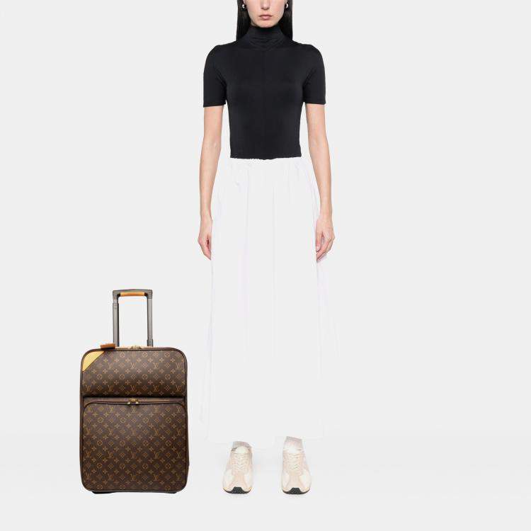 Pre Owned Louis Vuitton Brown Monogram Pegase Legere Business 55