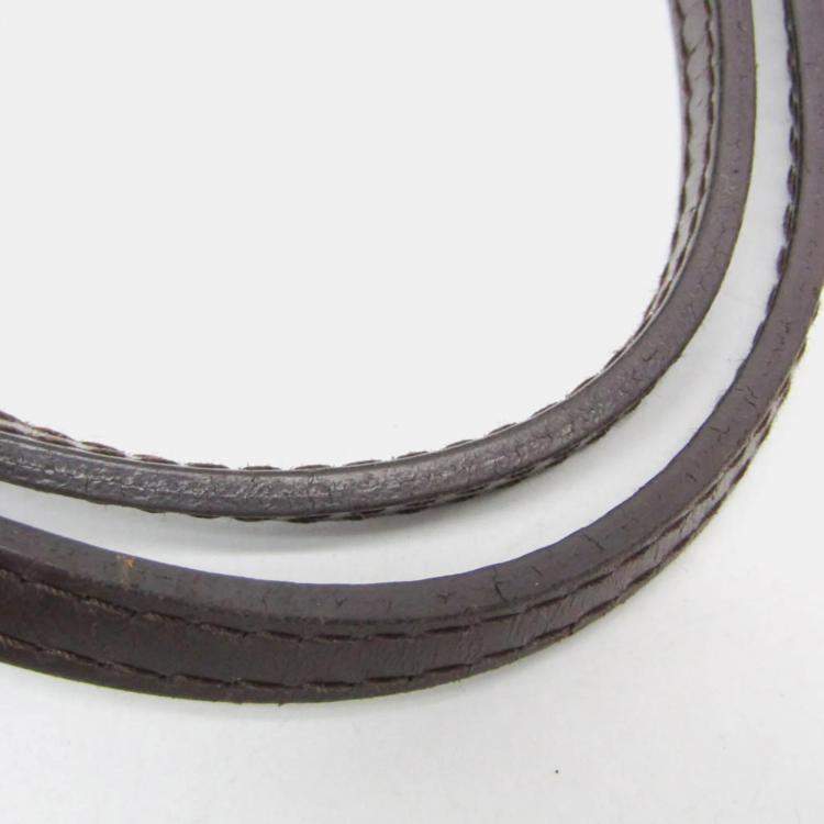 Pre Owned Louis Vuitton Damier Neverfull MM Tote Bag Brown Ebene