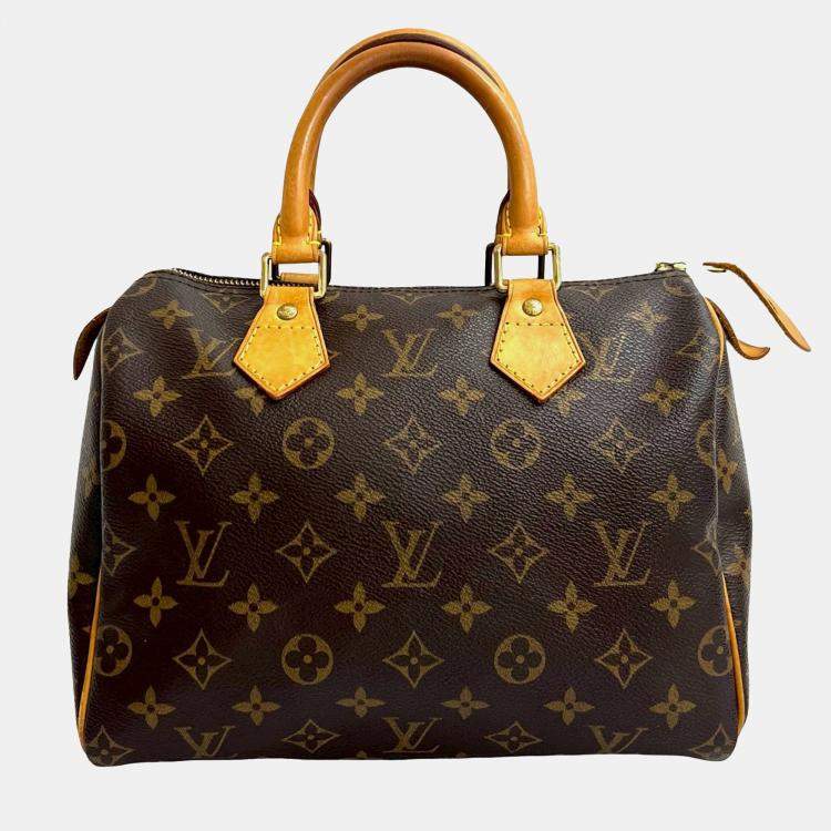 Pre Owned Louis Vuitton Brown Monogram Speedy 25