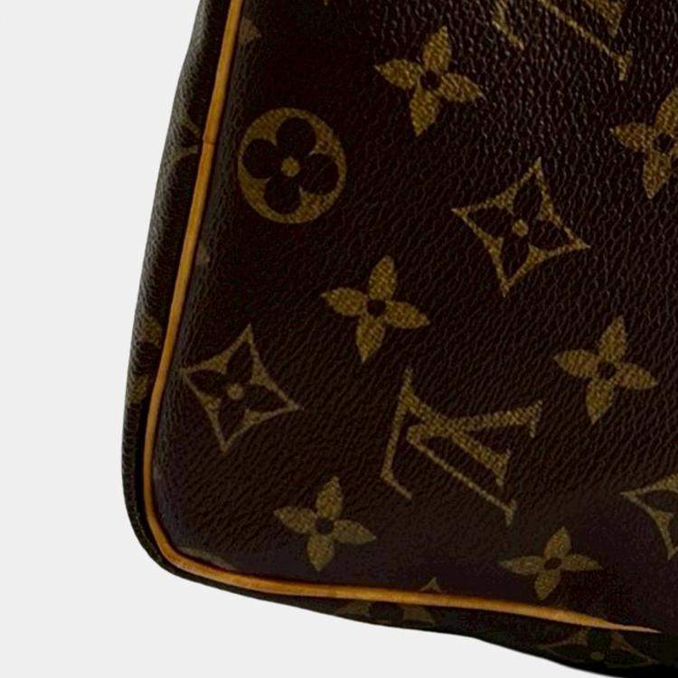 Pre Owned Louis Vuitton Brown Monogram Speedy 25