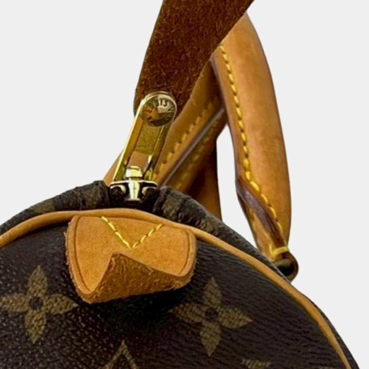 Pre Owned Louis Vuitton Brown Monogram Speedy 25