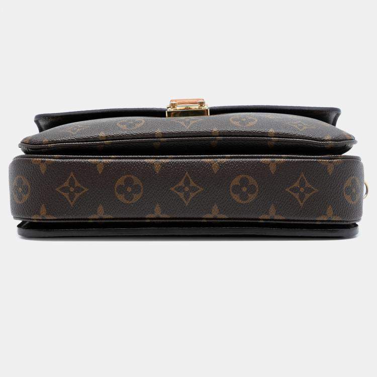 Pre Owned Louis Vuitton Brown Monogram Pochette Metis