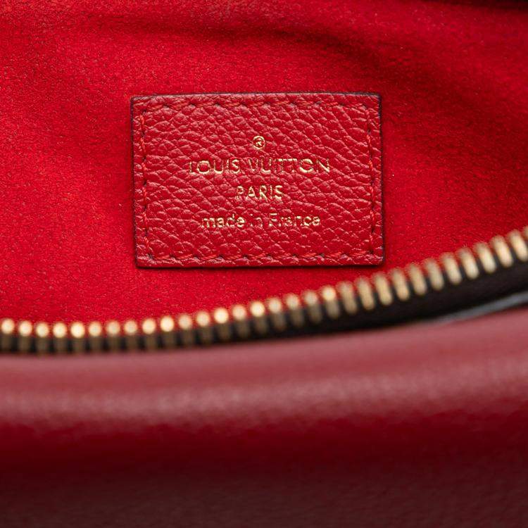 Pre Owned Louis Vuitton Brown Red Monogram Twice