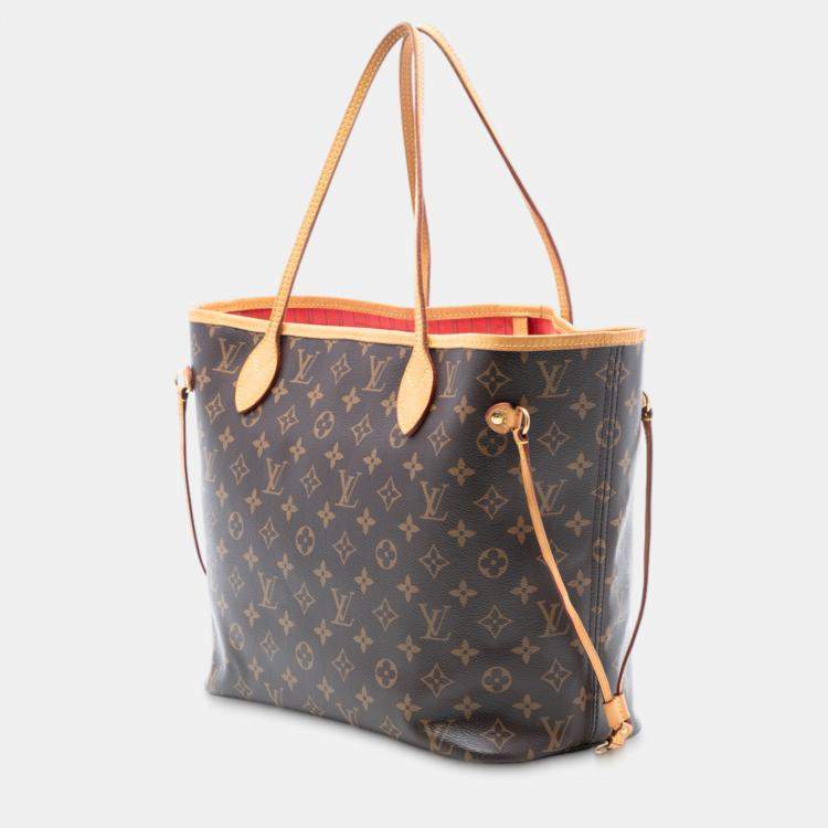 Pre Owned Louis Vuitton Brown Monogram V Neverfull MM