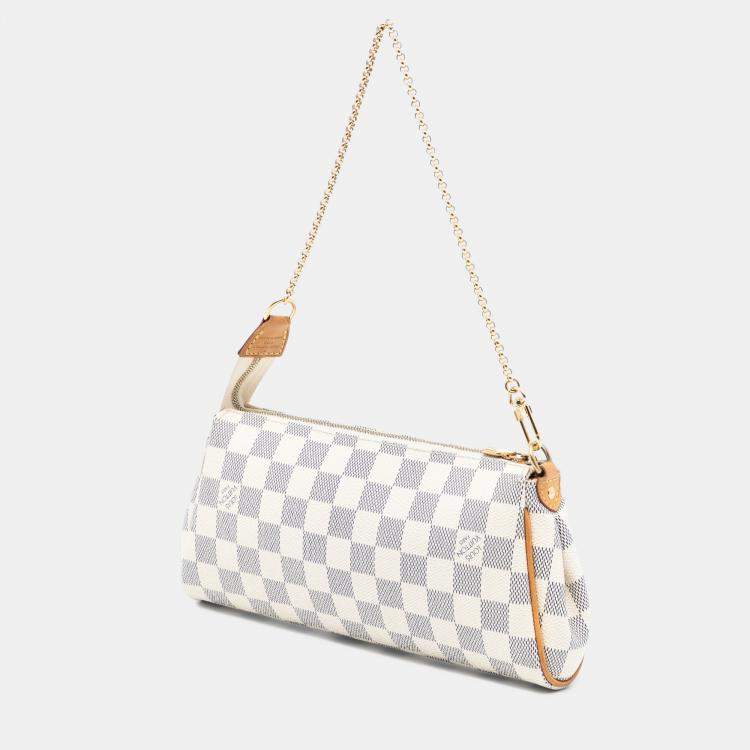 Pre Owned Louis Vuitton White Damier Azur Eva