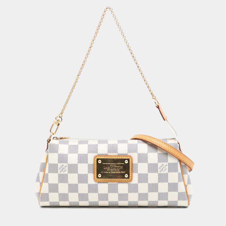 Pre Owned Louis Vuitton White Damier Azur Eva
