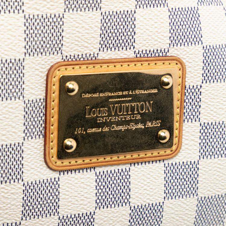 Pre Owned Louis Vuitton White Damier Azur Eva