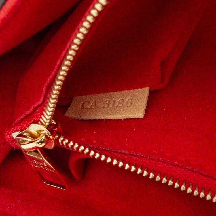 Pre Owned Louis Vuitton Brown Red Monogram Pallas Chain