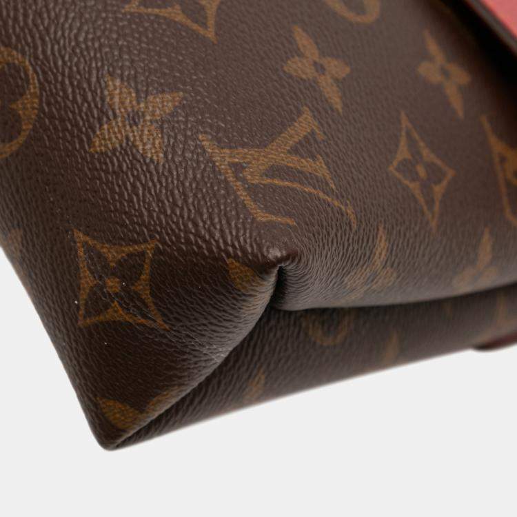 Pre Owned Louis Vuitton Brown Red Monogram Pallas Chain