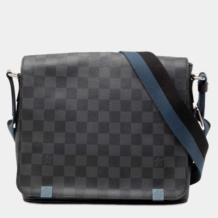 Pre Owned Louis Vuitton Black Damier Graphite District NM PM