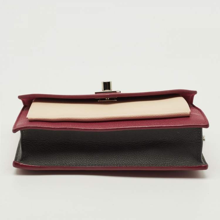 Pre Owned Louis Vuitton Mylockme Bicolor Leather Chain Pochette