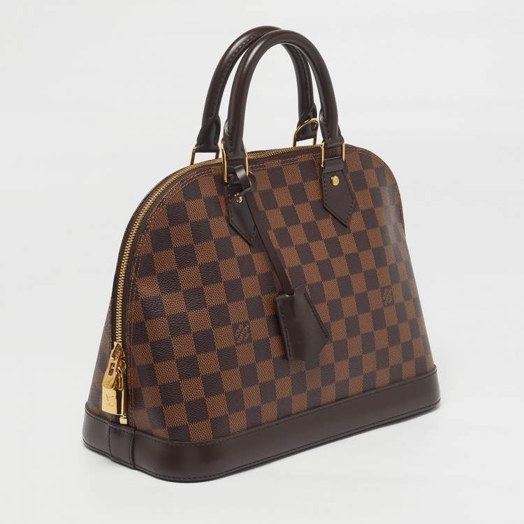 Pre Owned Louis Vuitton Alma PM Damier Ebene Canvas Bag