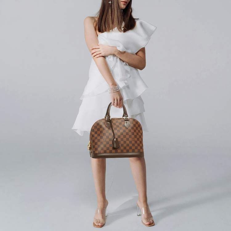 Pre Owned Louis Vuitton Alma PM Damier Ebene Canvas Bag