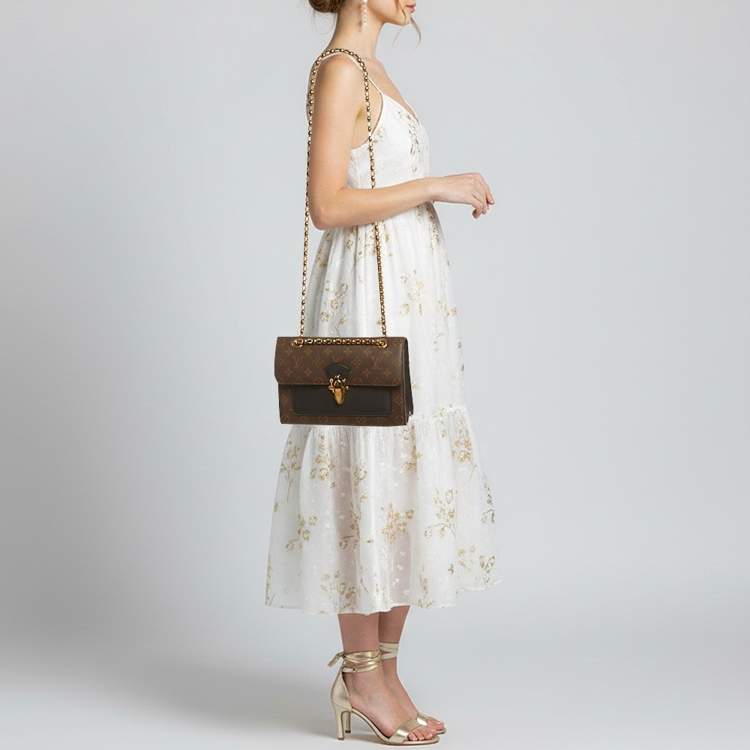 Pre Owned Louis Vuitton Victoire Black Monogram Canvas Bag