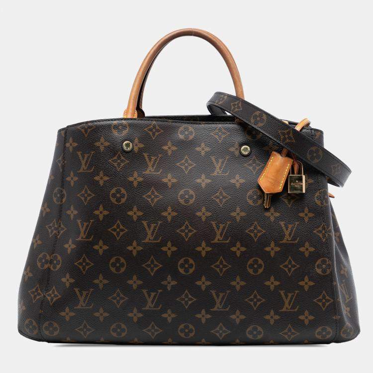 Pre Owned Louis Vuitton Brown Monogram Montaigne GM
