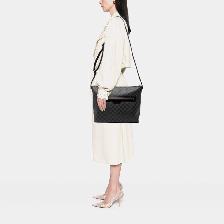 Pre Owned Louis Vuitton Black Damier Graphite Mick MM