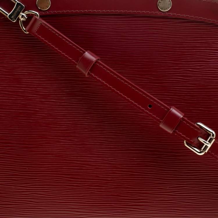 Pre Owned Louis Vuitton Red Epi Leather Brea MM Bag