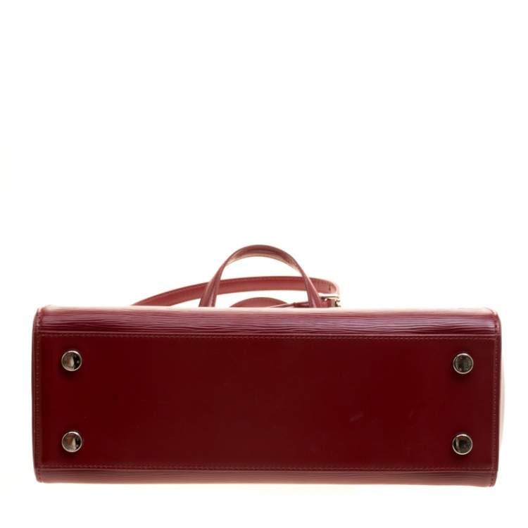 Pre Owned Louis Vuitton Red Epi Leather Brea MM Bag