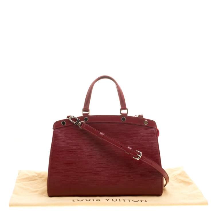 Pre Owned Louis Vuitton Red Epi Leather Brea MM Bag