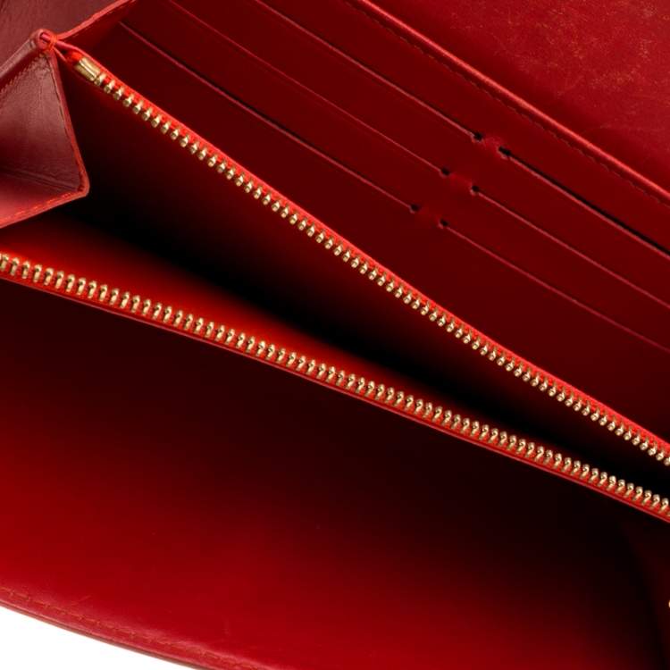 Louis Vuitton Red Monogram Vernis Porte-Tresor International