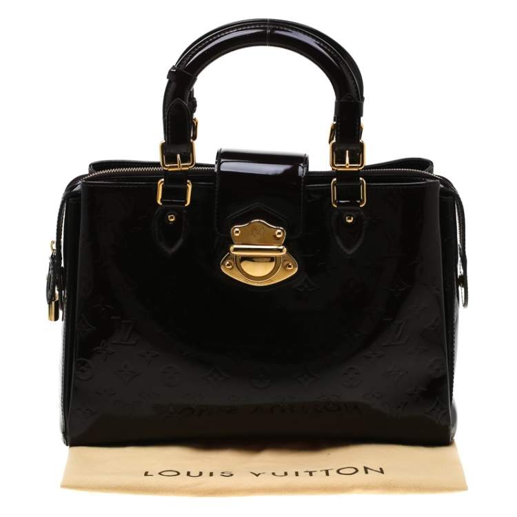 Pre Owned Louis Vuitton Amarante Monogram Vernis Melrose Avenue Bag