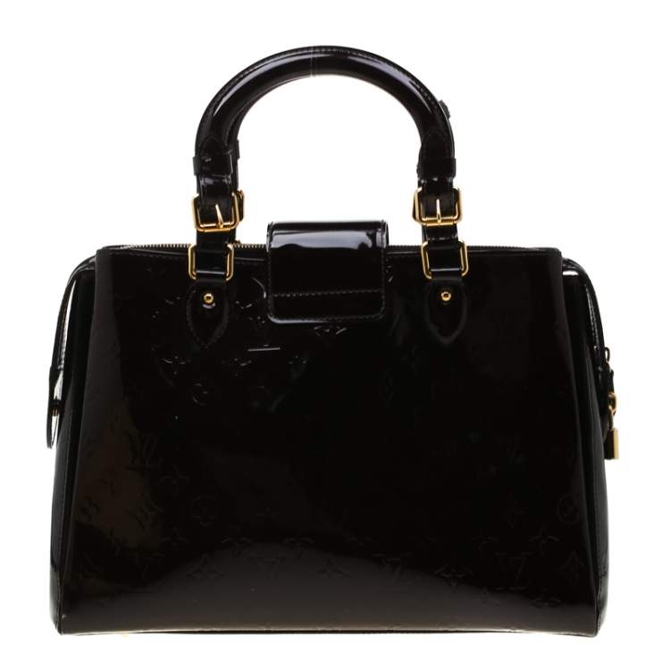 Pre Owned Louis Vuitton Amarante Monogram Vernis Melrose Avenue Bag