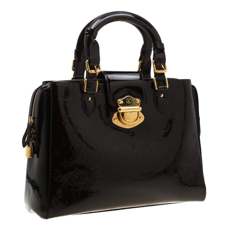 Pre Owned Louis Vuitton Amarante Monogram Vernis Melrose Avenue Bag