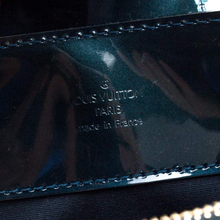 Pre Owned Louis Vuitton Blue Nuit Monogram Vernis Melrose Avenue Bag