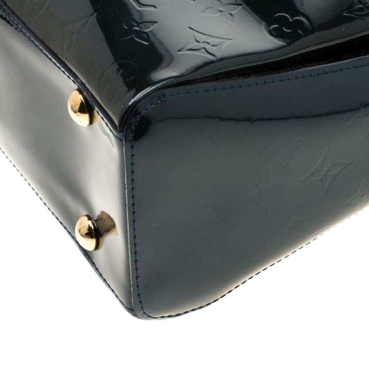 Pre Owned Louis Vuitton Blue Nuit Monogram Vernis Melrose Avenue Bag
