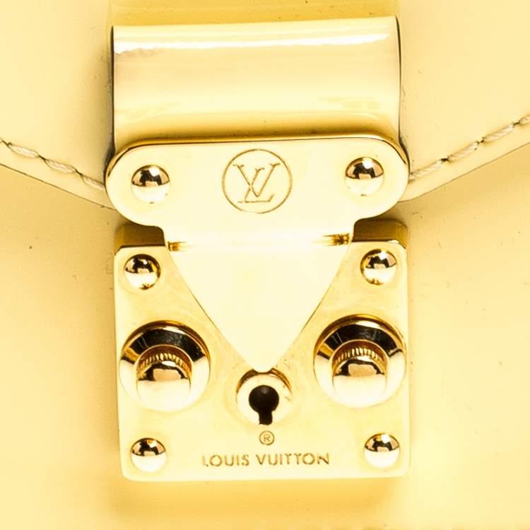 Pre Owned Louis Vuitton Yellow Vernis Leather Monceau BB Bag