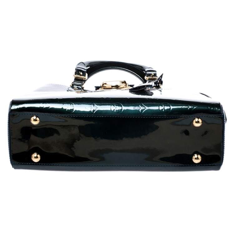 Pre Owned Louis Vuitton Blue Nuit Monogram Vernis Melrose Avenue Bag