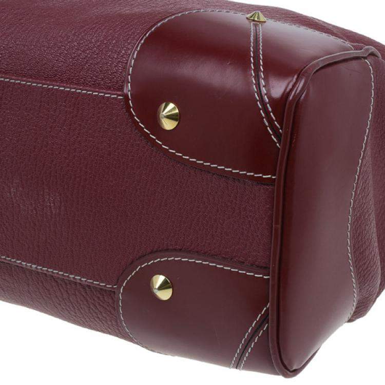 Pre Owned Louis Vuitton Red Suhali Leather Le Majestueux Tote