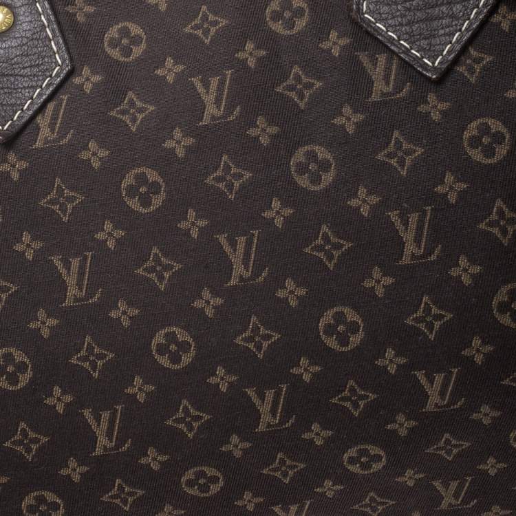 Pre Owned Louis Vuitton Fusain Monogram Canvas Mini Lin Speedy 30 Bag