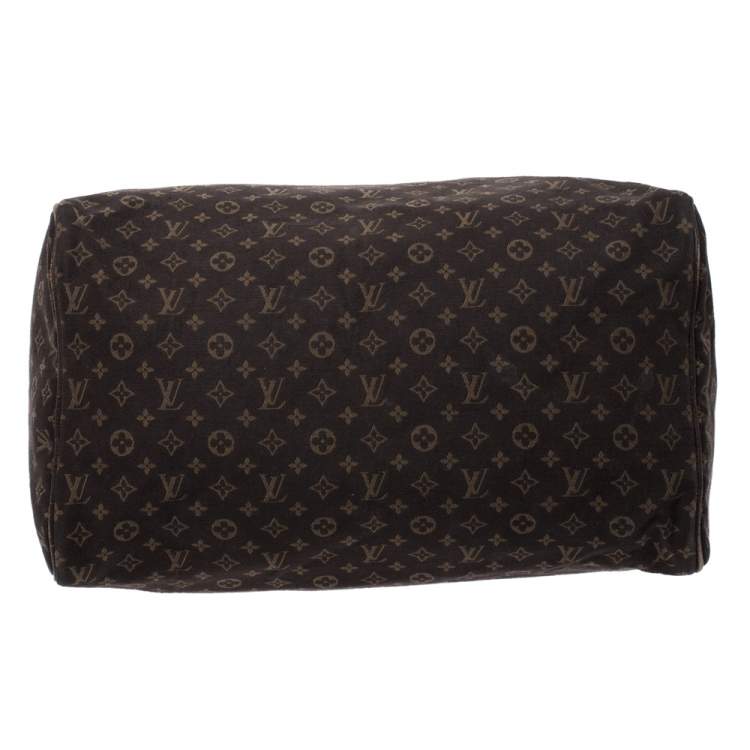 Pre Owned Louis Vuitton Fusain Monogram Canvas Mini Lin Speedy 30 Bag