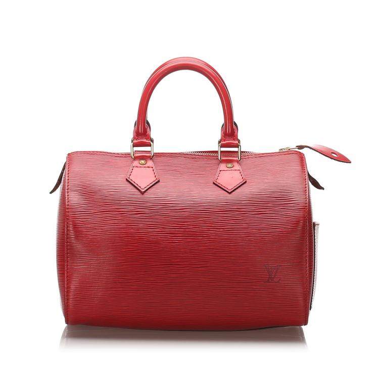 مملوكة مسبقًا Louis Vuitton Red Epi Leather Speedy 25 Bag